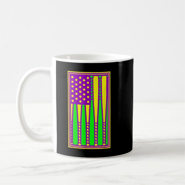 Mug Masquer du carnaval américain de baseball Mardi Gr (Gauche)