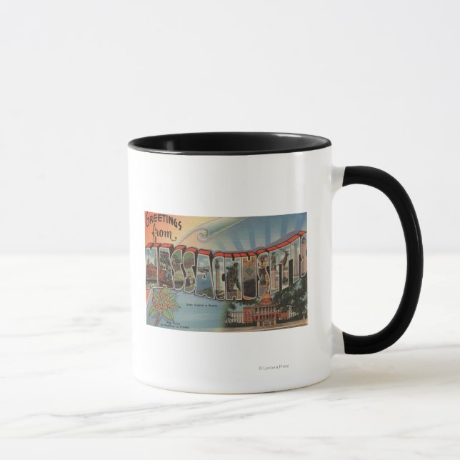 Mug Massachusetts (Capitale d'Etat/Fleur) (Droite)