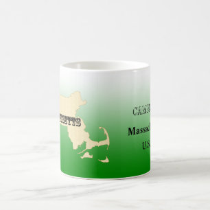 Mug - Massachusetts State Map with City