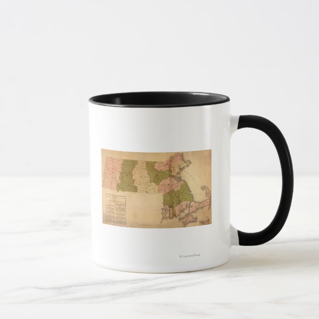 Mug MassachusettsCarte panoramiqueMassachusetts (Droite)