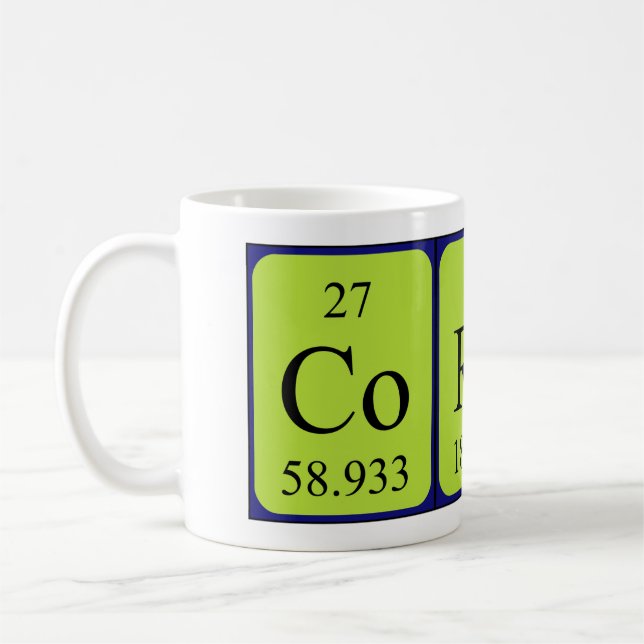 Mug Masse de nom de table périodique Corene (Gauche)