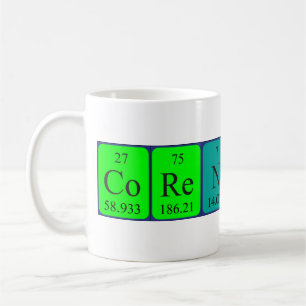 Mug Masse de nom de table périodique Corentin