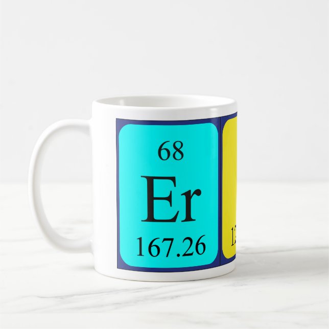 Mug Masse de nom de table périodique Erik (Gauche)