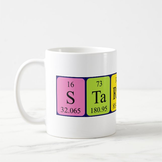 Mug Masse de nom de table périodique Starbuck (Gauche)