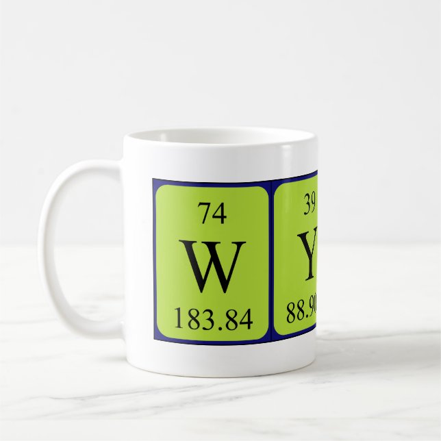 Mug Masse de nom de table périodique Wyatt (Gauche)