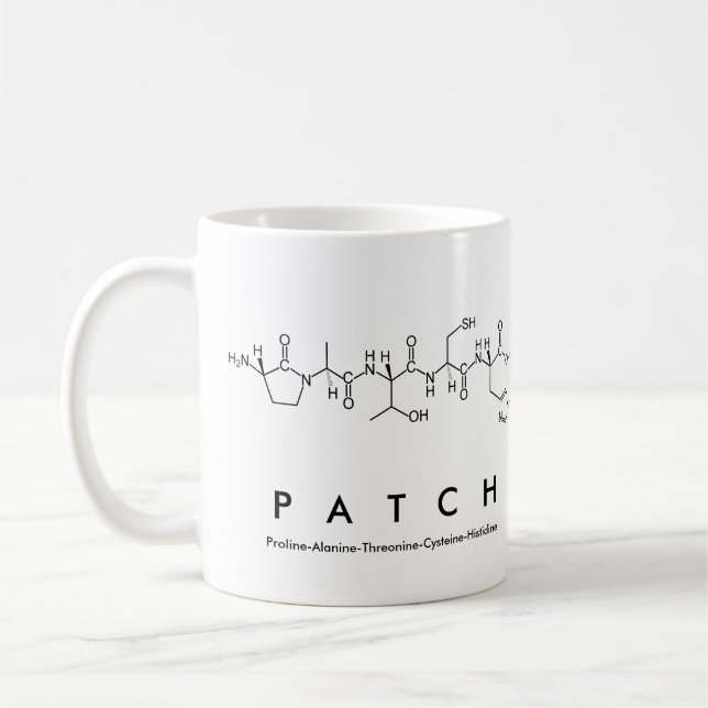 Mug Masse de nom du peptide de patchs (Gauche)