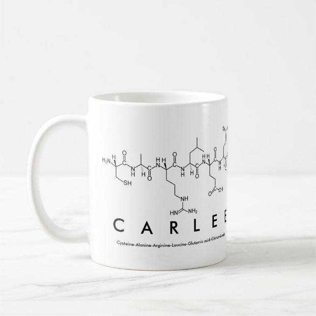 Mug Masse du nom du peptide carlee (Gauche)