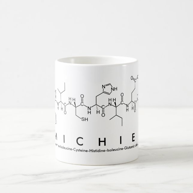 Mug Masse du nom du peptide michiel (Centre)