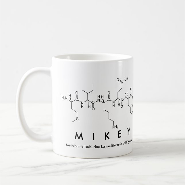 Mug Masse du nom du peptide Mikey (Gauche)