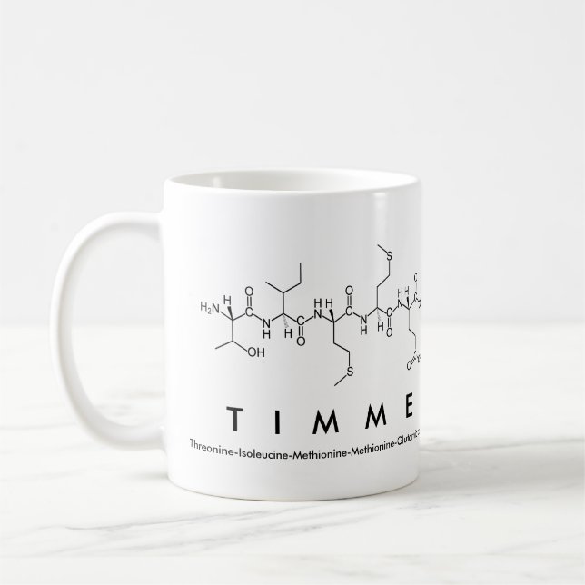 Mug Masse du nom du peptide temporel (Gauche)
