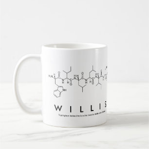 Mug Masse du nom du peptide Willis