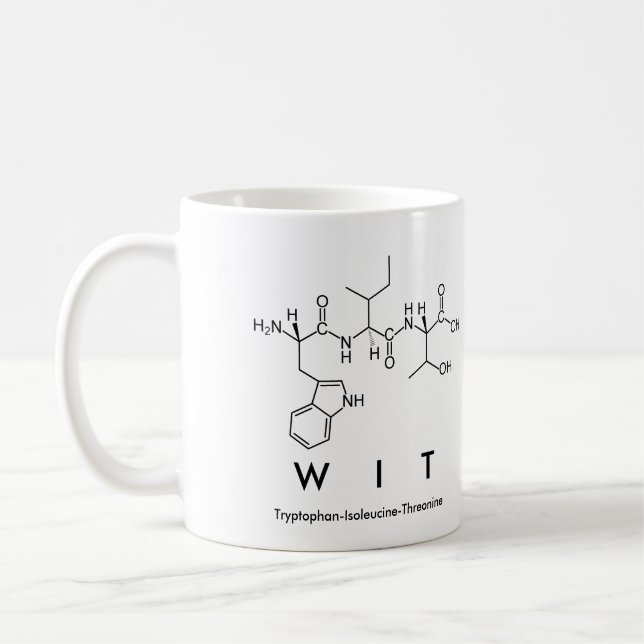 Mug Masse du nom du peptide Wit (Gauche)