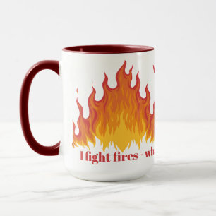 Mug Masse FIREFIGHTER de nom et de texte personnalisé