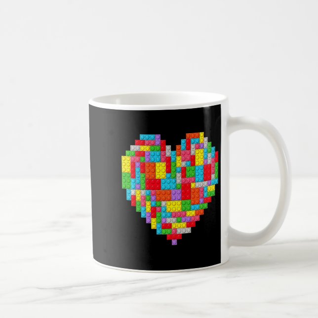 Mug Master Builder Block Brick Building Heart Valentin (Droite)