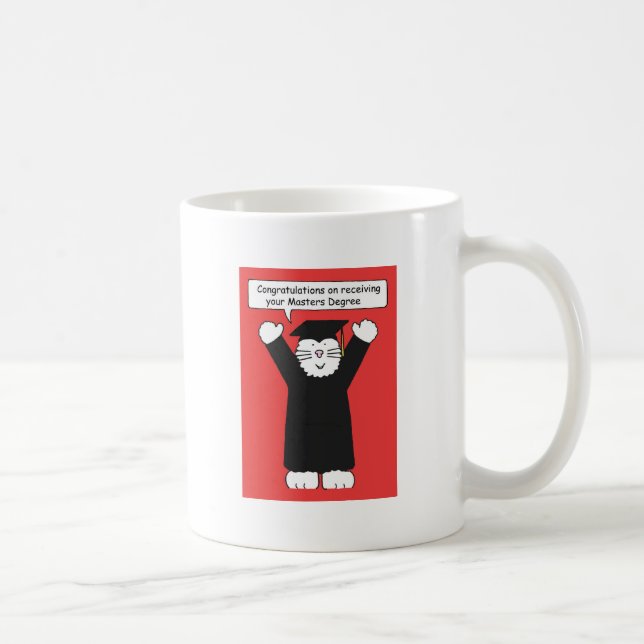 Mug Masters Degree Félicitations Amoureux des chats (Droite)
