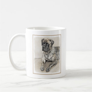 Mug Mastiff anglais (Brindle) Peinture - Chien Art