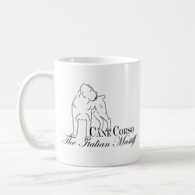 Mug Mastiff d'Italien de Corso de canne (Gauche)