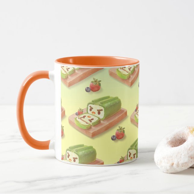 Mug Matcha Swiss Roll: Iron T Green Tea Cake Art