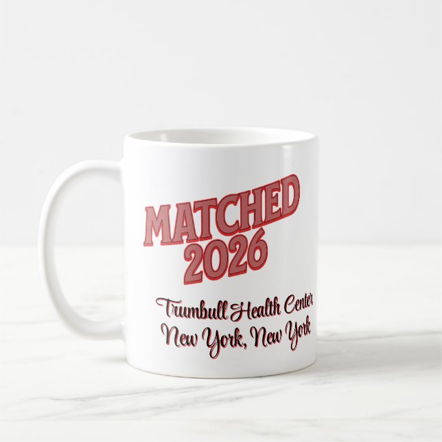 Mug Matched 2026 Personalized Residency Match Day Gift (Gauche)