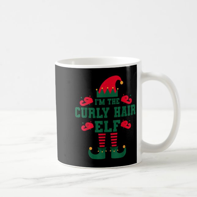 Mug Matching Family I'm The Curly Hair Elf Christmas  (Droite)