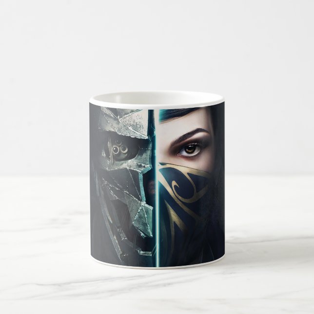 Mug Mate Black Porcelain Coffee Mug, Smilatte Classic (Centre)