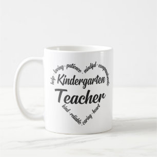 Mug Maternelle Enseignant Coeur Mot Cloud