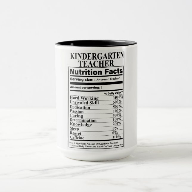 Mug Maternelle Enseignante Valeur nutritive (Centre)