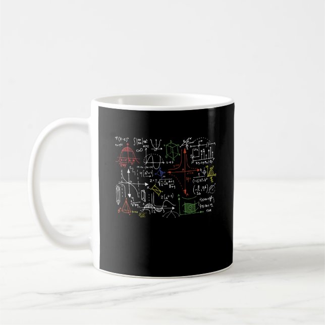 Mug Math Formes de l'enseignant Feuille de Cool Geek N (Gauche)