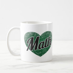 Mug Math Retro Heart Blackboard Love