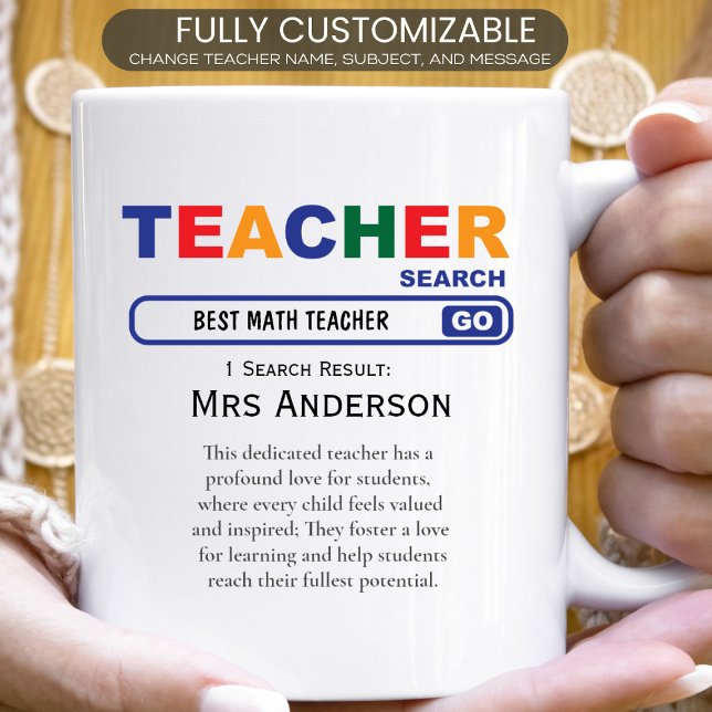 Mug Math Teach Motivation Internet Recherche (Créateur téléchargé)