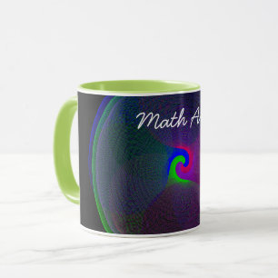 Mug Mathématiques géométriques fusionnées colorées Art