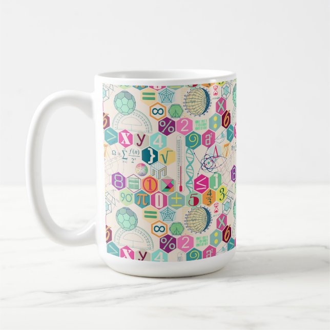 Mug Maths en couleur (rose) (Gauche)