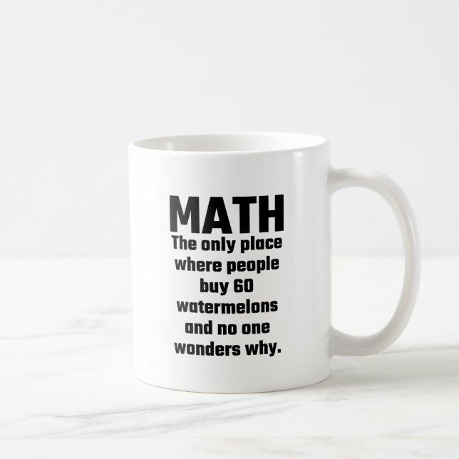 Mug Maths le seul endroit où les gens achètent la (Droite)