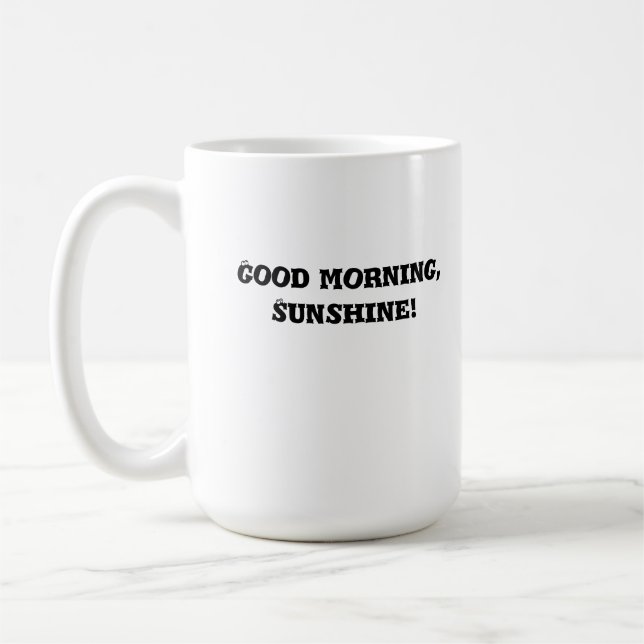 Mug matin, café, tasse, tasse, amusement, verrerie (Gauche)