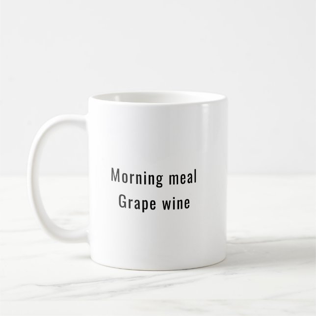 Mug Matin Vin de raisin Funny Cute (Gauche)