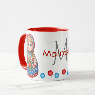 Mug Matryoshkas de charme avec touche personnalisée