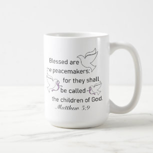 Mug Matthew 5:9 Bénis Sont Les Cafés Des Ouvriers De
