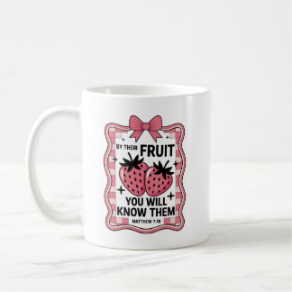 Mug Matthew 7:16 — "By Their Fruit" Vintage Jam Label 