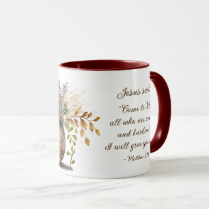 Mug Matthieu 11:28 Jésus dit : Viens vers moi, Bible V