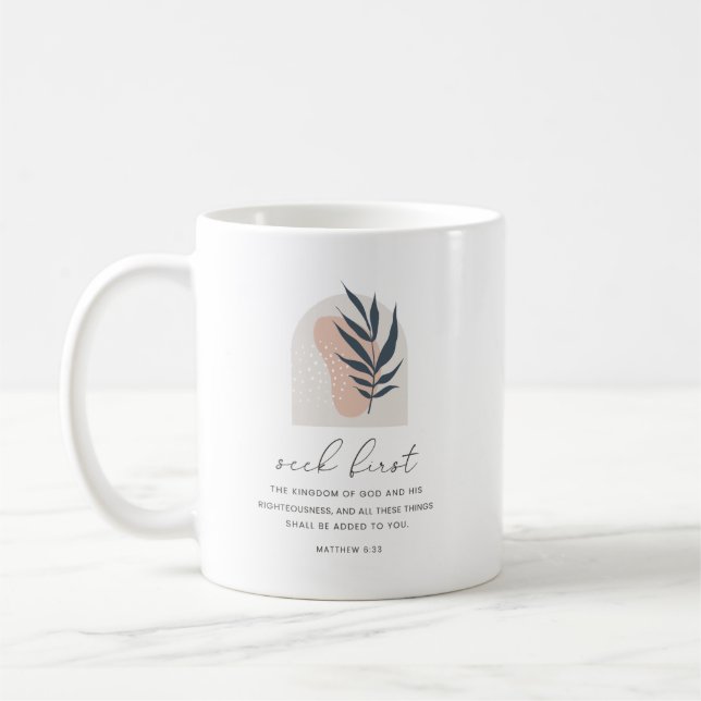 Mug Matthieu 6:33 Cherchez d'abord (Gauche)