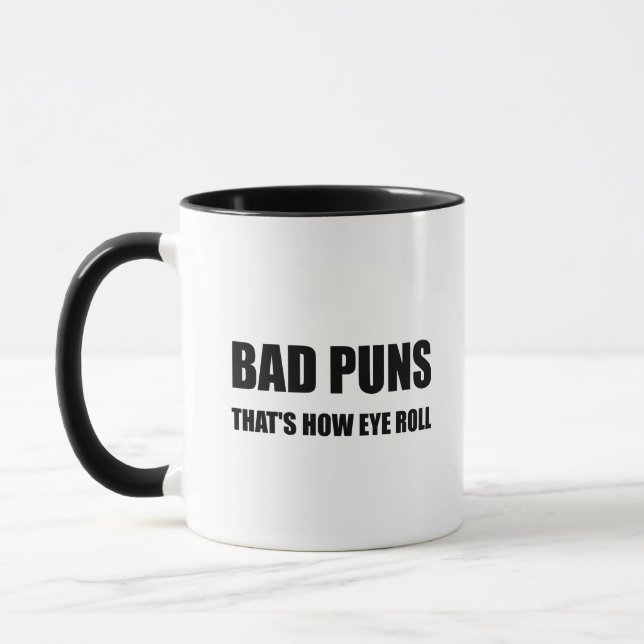 Mug Mauvais calembours qui est comment petit pain (Gauche)