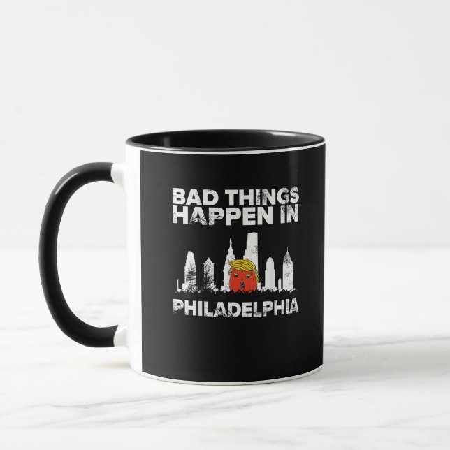 Mug Mauvais sort Philadelphie Halloween Éffrayant Trum (Gauche)