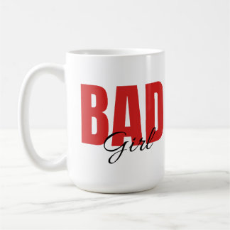 Mug Mauvaise Fille Citation Rouge Gras