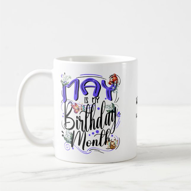 Mug May est ma maman d'anniversaire, Anniversaire Mai (Gauche)