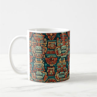 Mug Maya-inspired geometric pattern