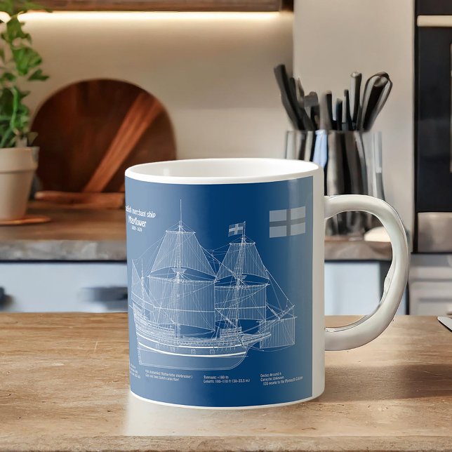 Mug Mayflower - Plan directeur des navires ABD (Créateur téléchargé)