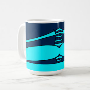 Mug Mazipoodles Cocktail Press - Navy Turquoise 