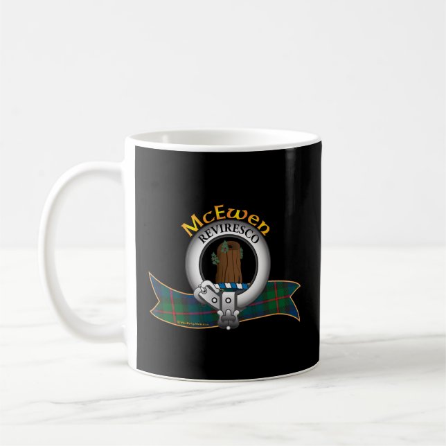 Mug Mcewen Clan Tartan Crest Moto (Gauche)