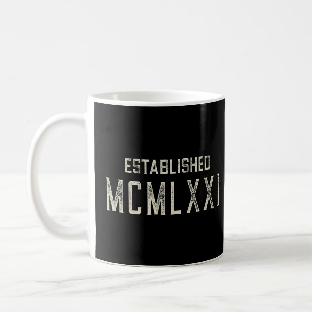 Mug MCMLXXI 1971 Année en chiffres romains (Gauche)