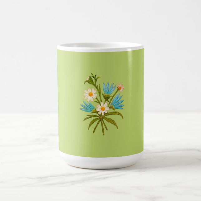 Mug Meadow Flowers Embroidery – Botanical Fantasy Cozy (Centre)